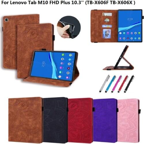 Case for Lenovo Tab M10 FHD Plus TB X606X 10.3 inch Tablet Embossed for Lenovo Tab M10 Plus Case TB X 606F TB-X606F 10 3 2020