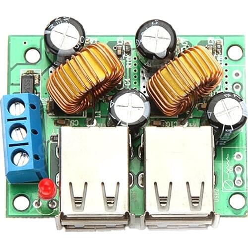 DC-DC Converter 9-32V to 0.7V-6V 5A 4-USB Car Charger Power Step-Down Module