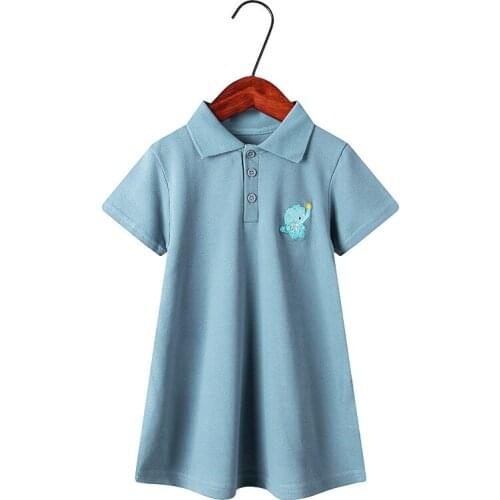 Baby Girl Cotton Dress Short Sleeve Clothes Children Kids Girl with Embroideriy Horse Riding Toddler Girl Fall Clothes 2020