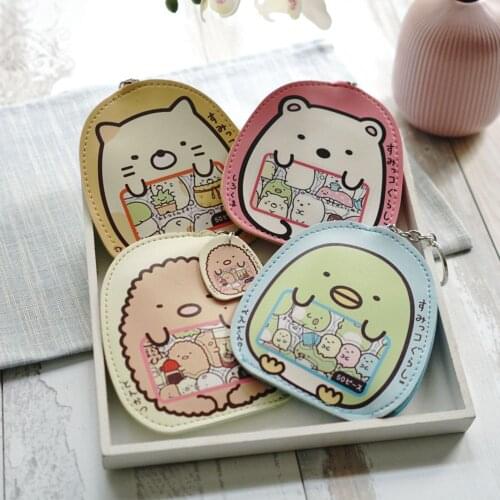 IVYYE 1PCS Sumikko gurashi Anime Coin Purse Cartoon Change Bags Coins Wallet Card Key Storage Birthday Gifts New