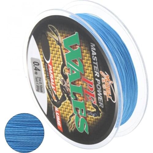 100M 110Yards Blue Durable PE Braided Fishing Line 4 Strands 10 12 15 18 28 40 50 60LB Multifilament Fishing Line