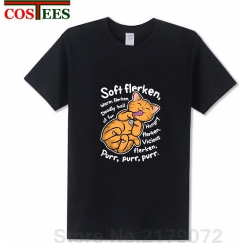 Cute Soft Flerken T shirt men Kawaii Kitty cat Song T-shirt Big bang theory tee shirt boy Kitten tshirt Lovely Pussycat clothing