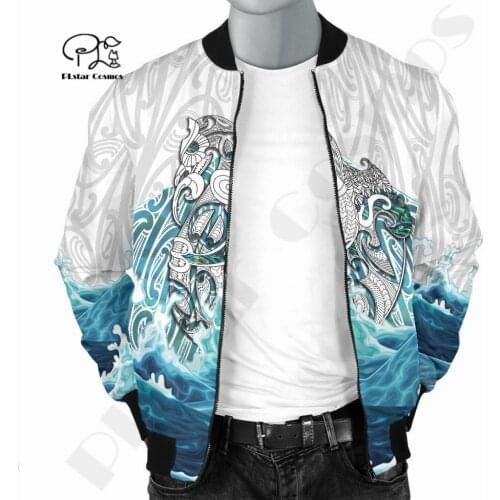 Men/Women Winter Maori Tattoo Country 3DPrint Autumn Zipper Flight Jacket Unique Casual Unisex Harajuku Thick Coat Streetwear -1