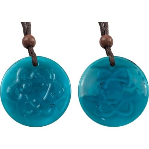 Health Care Blue Bio Scalar Glass Quantum Energy Pendant Charm Health Necklace Jewelry for Men Women