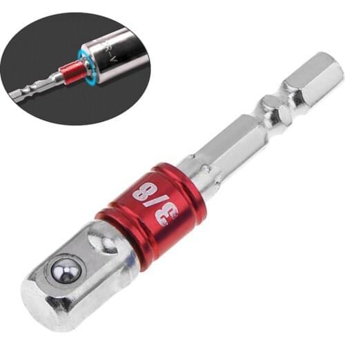 Hex Shank Socket Extension Conversion Adapter with 3/8" Square Head for Extension Drill Bits Power Tool Accessories