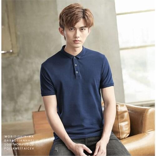 Summer Polo Shirts Men Short Sleeve Solid Cotton Polos Man Korean Slim Fit Breathable Male Clothing 2021 for Boys