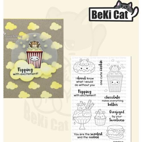 Sweet cake ice cream Clear Stamps for DIY Scrapbooking/Card Making Fun Decoration Supplies