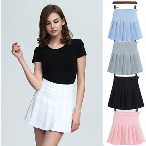 Sports Tennis Skirts High Waist Short Dress Pleated Tennis Skirt With Underpants Girls Teen Slim School Uniform for Cheerleader