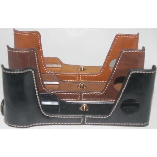 Camera Video Bag Case for Fujifilm Fuji X-Pro3 Xpro3 PU Grip Base Half Case protector holder shell with Battery Opening