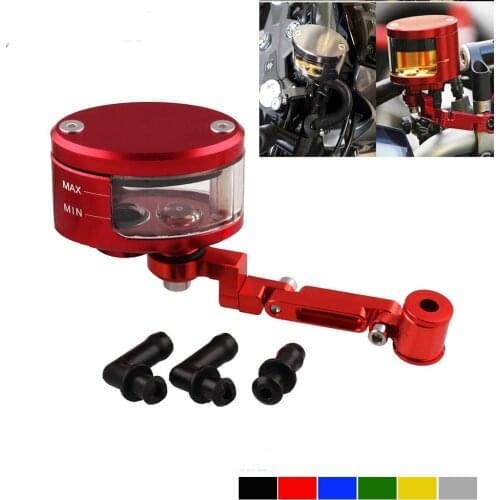Universal Motorcycle Brake Clutch Tank Cylinder Fluid Oil Reservoir Cup With Bracket For Honda Yamaha Ducati Kawasaki HC132