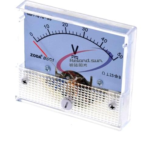 Analog Panel Volt Voltage Meter Voltmeter Gauge 85C1 5V 10V 15V 20V 30V 50V 75V 100V 150V 250V