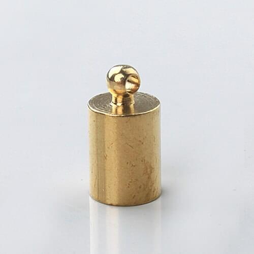 Jewelry findings raw brass End caps for laether cord; crimp end cap; chain end caps 6.5*12mm 1000pcs