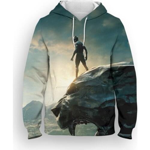 Black Panther Hoodie For Men Marvel Super Hero 3D Print Women Sweatshirt Fashion Spring Streetwear Children Tracksuit