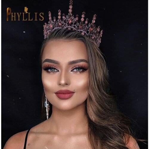 A71 Baroque Queen Crowns Retro Wedding Headpeice Tiaras Luxury Bridal Headwear Pageant Crown Rhinestone Wedding Hair Accessory