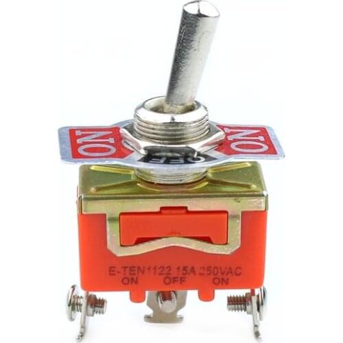 1PCS E-TEN1122 1122 Toggle Switch 3PIN ON-OFF-ON rocker power switches 15A 250V