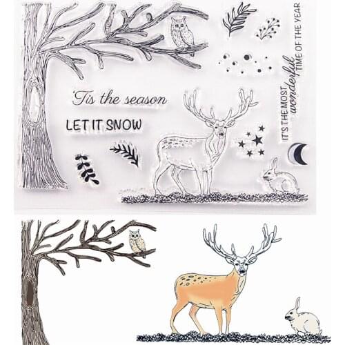 15.5x11cm Easter forest Transparent Clear Stamps Silicone Seals Roller Stamp DIY scrapbooking photo album/Card Making