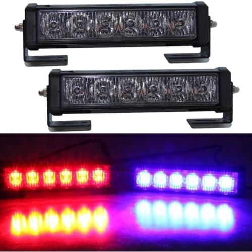 2pcs 36W 12v Strobe car Warning Light Truck Motorcycle LED Bar Daytime Running Lights Red Blue White led Police Emergency Light