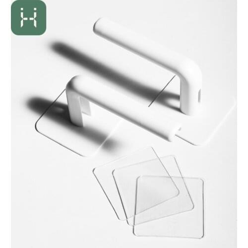 2Pcs/Set Kitchen Gadgets Wall Mounted Hook Hanging Holder Pot Cover Rack Paper Support Adhesive Hanger Storage Tools Accessories