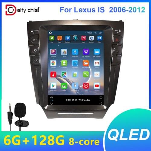 Car radio Tesla style Car Radio Multimedia Video Player Navigation GPS Android For Lexus IS IS250 IS300 IS350 2005-2012