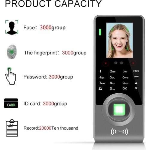 Eseye Biometric Face Fingerprint Attendance System Access Control Keypad Rfid Touch Doorbell Access Control Attendance Machine