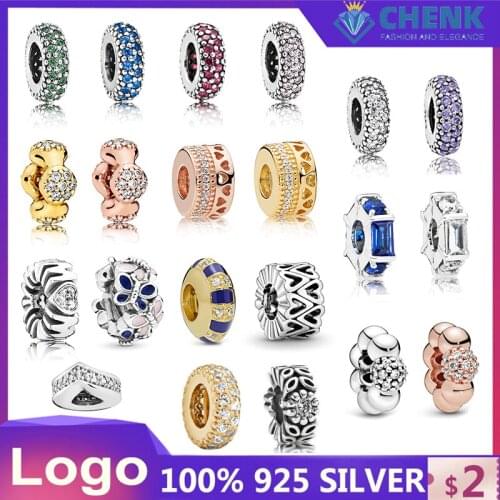 Charm S925 Sterling Silver Beads Bead With Logo Suitable for Original Bracelet Temperament Holiday Birthday Girls girl