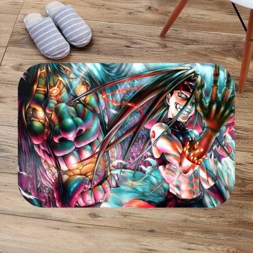 Fullmetal Alchemist Printing Carpets Anti-slip Floor Mat Kitchen Living Room Outdoor Rugs Front Door Mat Bathroom Bathmat