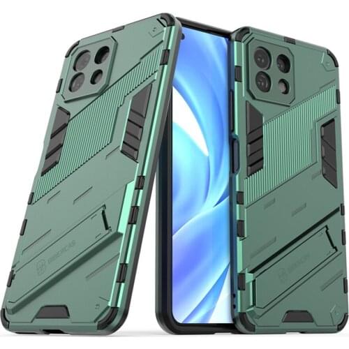 Mi 11 Lite 5G Bumper Luxury Case For Xiaomi 11 Lite Punk Cool Back Phone Cover Mi 11 Light Stand Fundas Xiaomi 11 Lite Cases