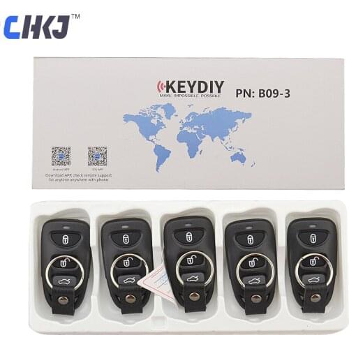 CHKJ 5pcs/lot KEYDIY KD B Series B09 3 Buttons For KD900/KD900+/KD200/URG200/Mini KD Key Programmer Remote Control For KIA