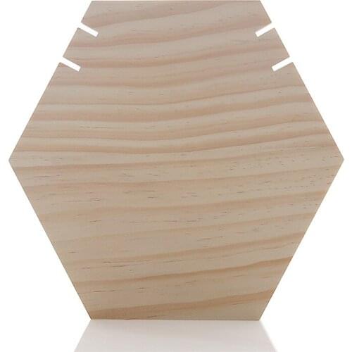 Wood Necklace Display Stand Hexagon Board Jewelry Holder for Show Hanging Long Necklace Retail Jewelry Easel Display