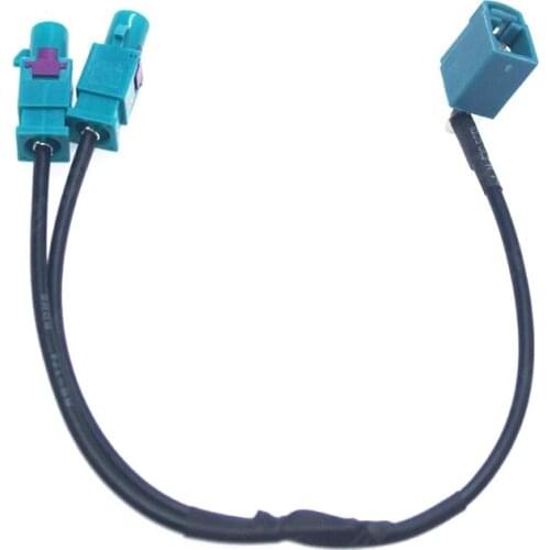Dual-Male Fakra to Female Fakra Antenna Adapter Cable Radio FM Conversion Line