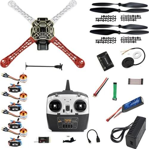 FPV Racing Drone Quadcopter 1000KV A221213T Motor 30A ESC APM2.8 Flight Control 2200Mah Lipo Battery Radiolink T8FB TX