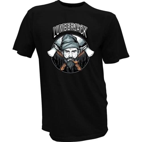 Hot Sale Men T Shirt Fashion T-Shirt Lumberjack Shirt Forest Ax Men Wood Ranger Forest Worker USA Summer O-Neck Tops