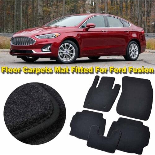 Custom Fit Solid Nylon Auto Odorless Front+Rear All Weather Car Floor Mats Liner Protection Carpets For LH/RH Ford Mondeo 13-20