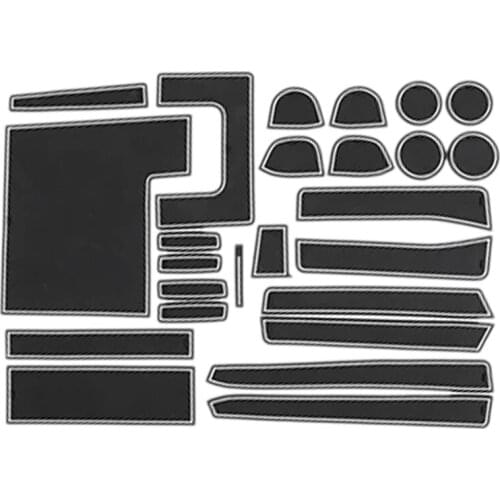 Gate Slot Mat for Ford F150 2009-2014 Car Cup Mat Anti Non-Slip Door Groove Mats Pad Car Accessories