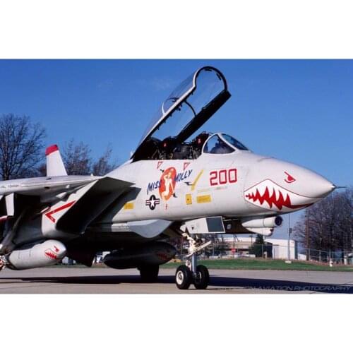 Diecast 1:72 Scale CA721414 F-14A F14 Panda Fighter Aircraft Plane Model Metal Toy for Collection Gift Souvenir Display Boy Gift