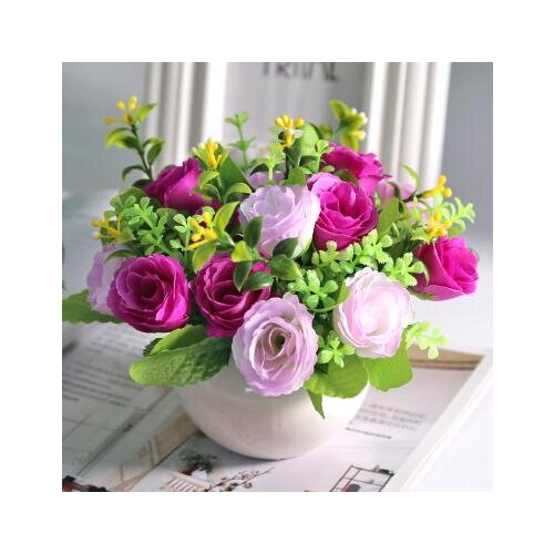 Simulated Flower Set Fake Flower Decoration Small Fresh Living Room Plant Simulated Green Plant Decoration Small Fresh European