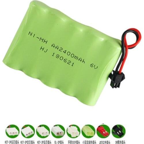 6v 2400mah NiMH Battery For Rc toys Boats Cars Tanks Robots Trucks Guns NI-MH 6v AA Rechargeable Battery Pack