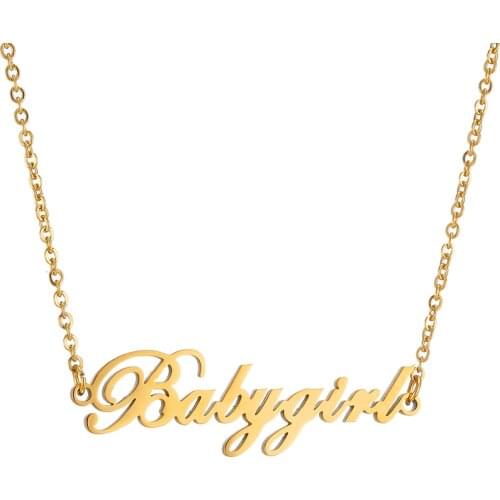 Custom Name Necklace Women Personality Letter Necklace Stainless Steel DIY Nameplate Necklace Pendant Jewelry Best Friend