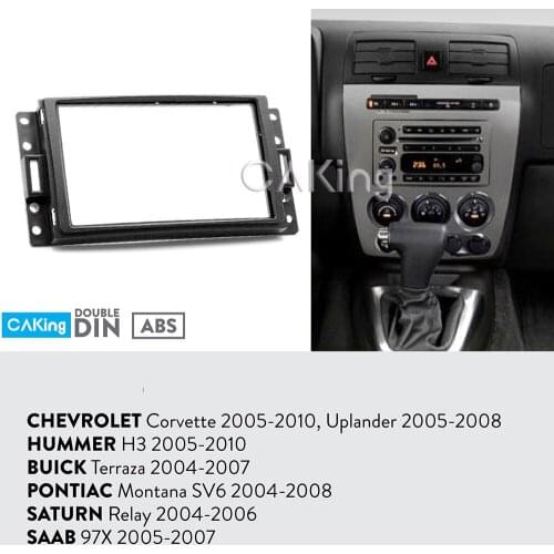 Car Fascia Radio Panel for CHEVROLET Corvette 2005-2010, Uplander 2005-2008 / HUMMER H3 2005-2010 Dash Kit Facia Plate Adapter