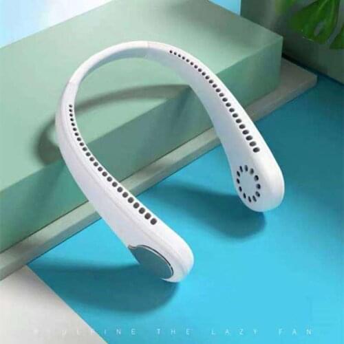 Hanging Neck Fan USB Portable Small Charging Handheld Student Lazy Hanging Neck Without Blade With Adjustable Angle Mini Fan