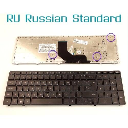 Russian RU Version Keyboard for HP 55010KS00-289-G 55010JN00-203-G 55012PG00-035-G 701986-001 Laptop W/Frame & Pointer