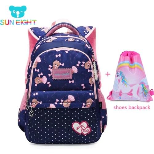 SUN EIGHT New Girl School Backpack School Bags For Teenage Girls Big Capacity Kid Shoulder Bag For Girl