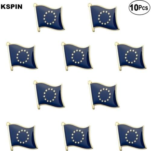 European Union Flag Lapel Pin Flag badge Brooch Pins Badges 10Pcs a Lot