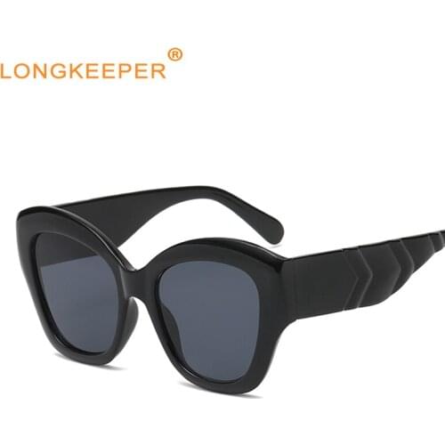 Big Black Frame Cat Eye Sunglasses Women Vintage Sexy Square Sun Glasses Brand Designer Glasses Ladies Driving oculos de sol