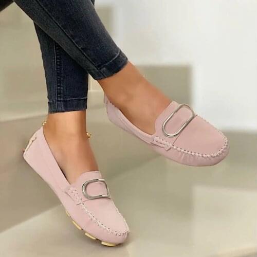 Casual Flat Shoes Women 2021 Summer New Style Hollow Womens Single Shoes Breathable Comfortable Loafers Womens Shoes