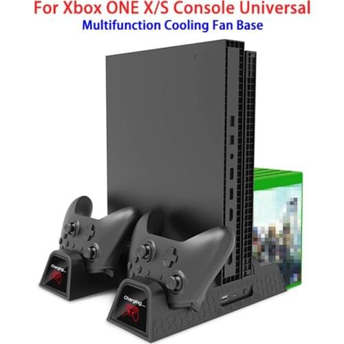 For Xbox One Series Console Universal Multifunction Cooling Fan Base With Dual Gamepads Charging position For Xbox ONE X/S
