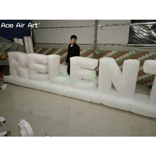 High quality colorful led lights letter model inflatable letters,Alphabet replica with base and free standing for sale