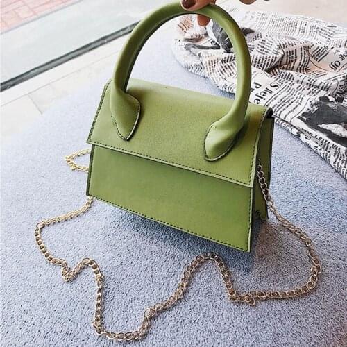 PU Leather Purses and Handbags for Women 2021 Designer Luxury New Girls Female Shopper Fashion Solid Color Chain Crossbody Bags