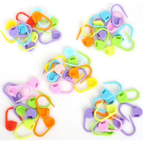 10/20/30Pcs Convenient Colorful Plastic Knitting Needles Crochet Locking Stitch Markers Crochet Hook Mark Pin Knitting Tools