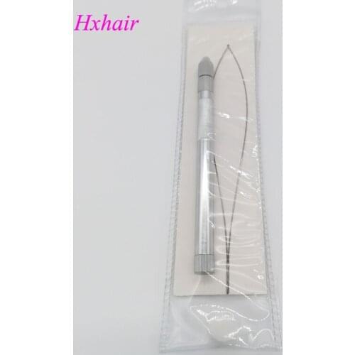 Freeshipping - 200pcs Aluminium Handle Multifunction Pulling Needle / Micro Rings Links / Loop Hair Extension Tools